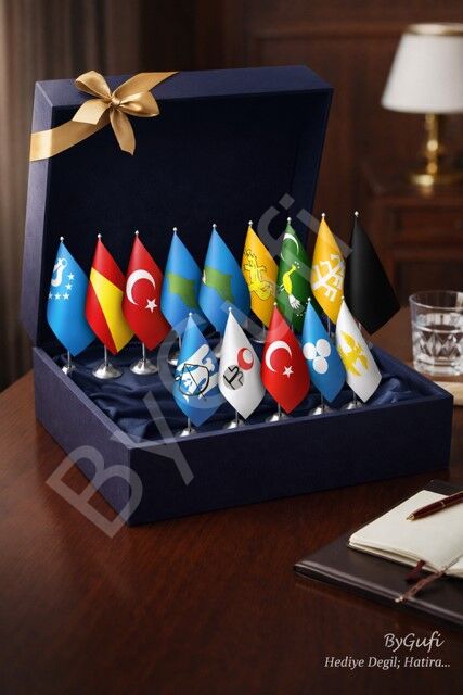 ByGufi 17 Devlet Masa Bayrakları Seti
