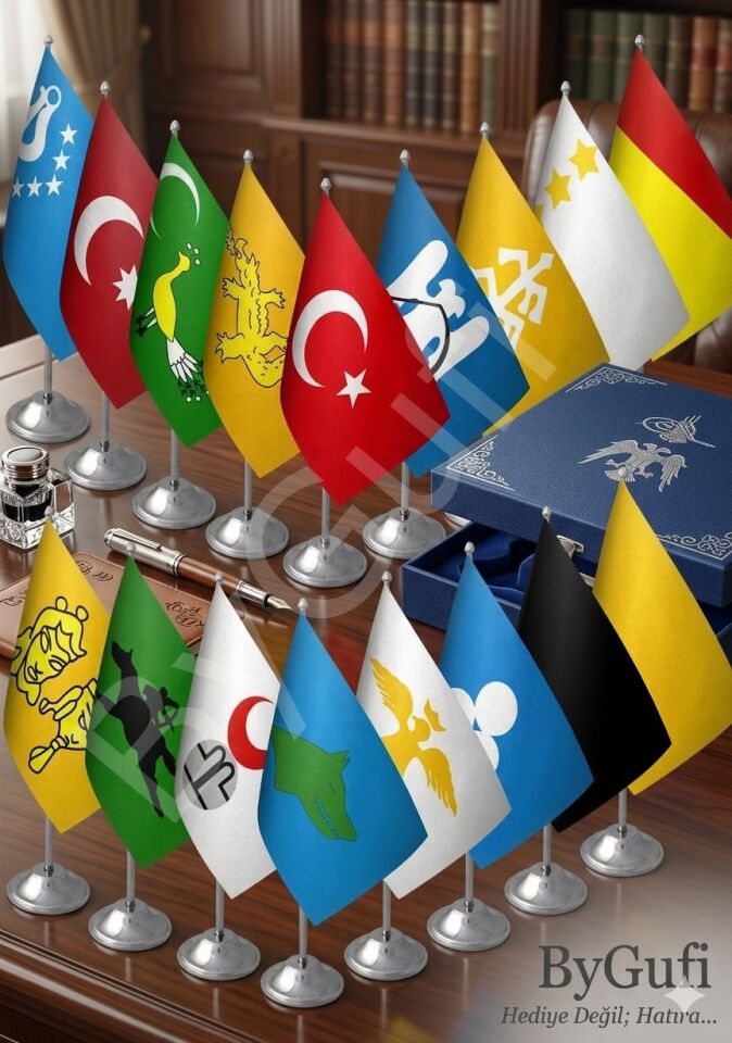 ByGufi 17 Devlet Masa Bayrakları Seti