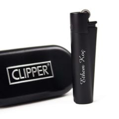 İsme Özel Clipper Metal Çakmak / Siyah