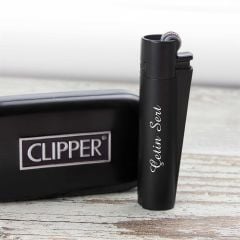 İsme Özel Clipper Metal Çakmak / Siyah