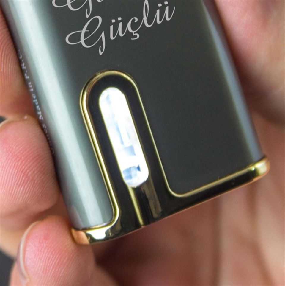 ByGufi İsme Özel Honest Jet Alevli Swarovski Taşlı Çakmak