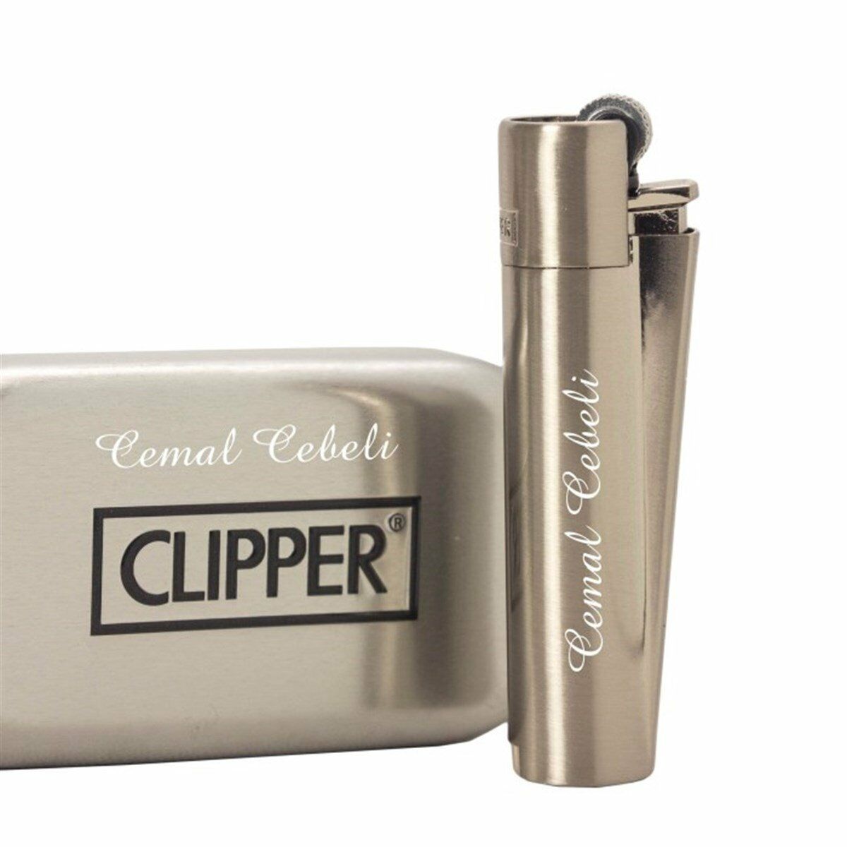 İsme Özel Clipper Metal Çakmak / Silver