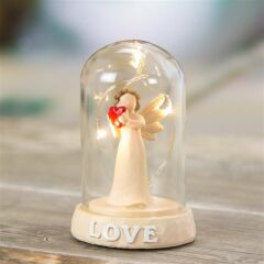 ByGufi Melek Temalı Işıklı Fanus | Dekoratif ve Hediyelik Hediye