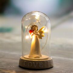 ByGufi Melek Temalı Işıklı Fanus | Dekoratif ve Hediyelik Hediye