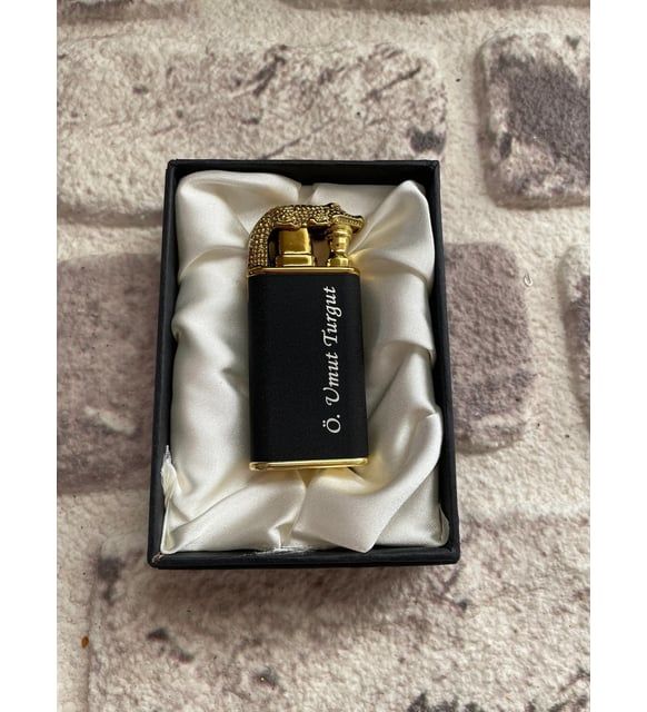 ByGufi Kişiye Özel Timsah Çakmak – Siyah