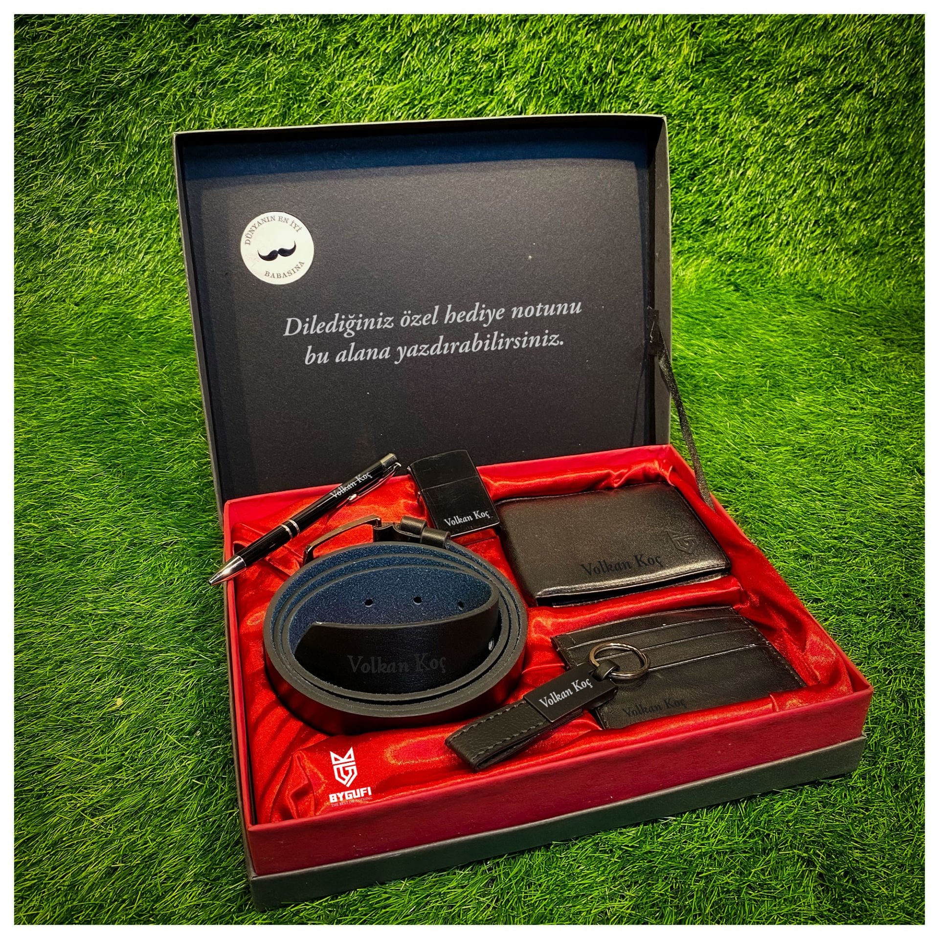 ByGufi Kişiye Özel Deri Hediye Seti
