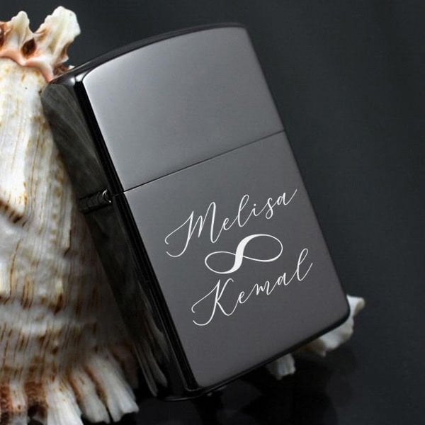 ByGufi İsme Özel Zippo Model Çakmak – Siyah