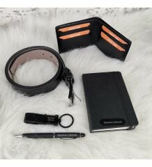 İsme Özel Defter & Kalem & Kemer & Anahtarlık & Cüzdan Set