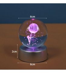 ByGufi Kişiye Özel Hediyelik Cam Küre – Aya Tırmanan Astronot Figürlü | Dekoratif ve Gece Lambası