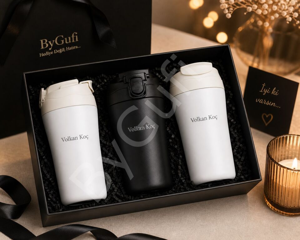 ByGufi İsme Özel Çelik Termos