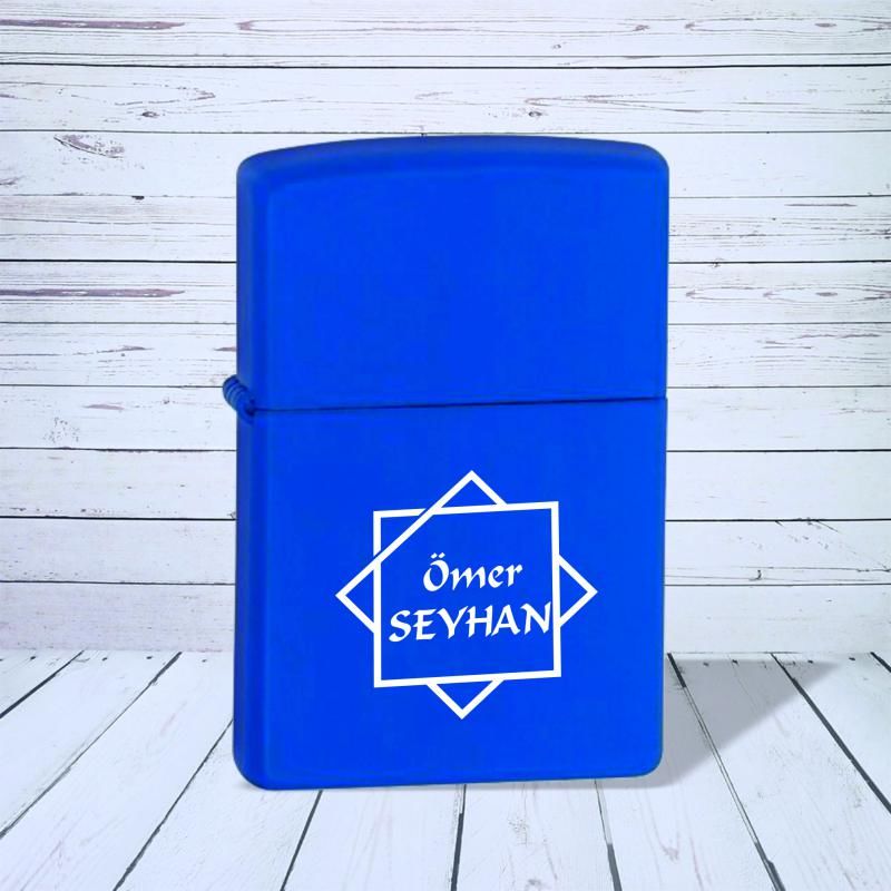 Kişiye Özel Zippo Model Lacivert Çakmak