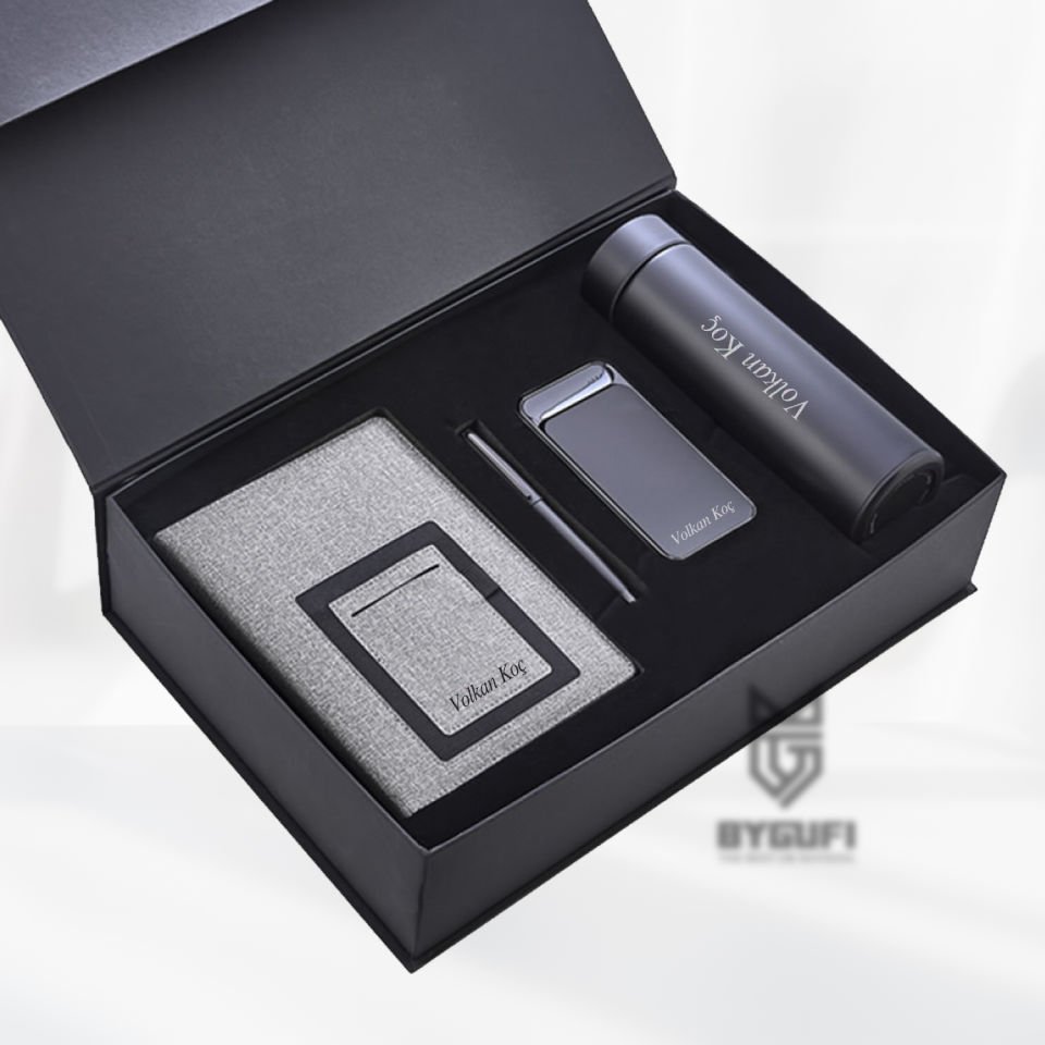 5066 HEDİYELİK SET - POWERBANK - DEFTER - KALEM - TERMOS SETİ