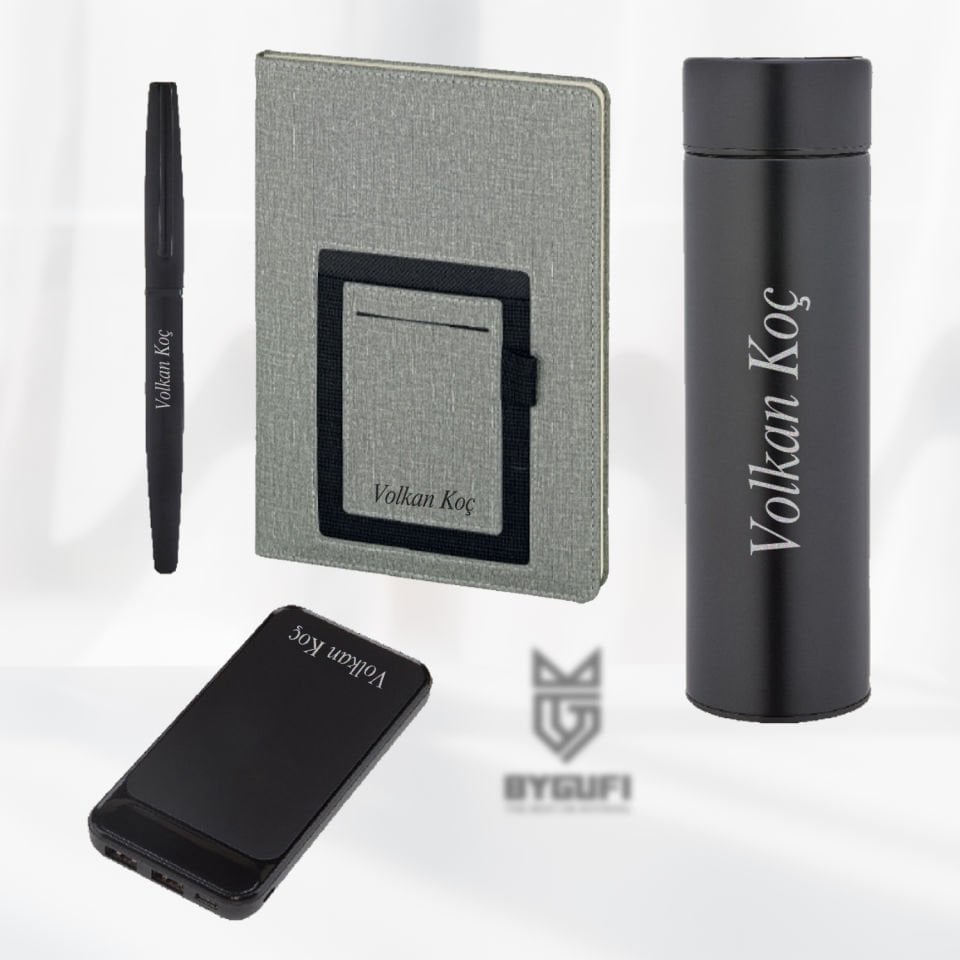 5066 HEDİYELİK SET - POWERBANK - DEFTER - KALEM - TERMOS SETİ