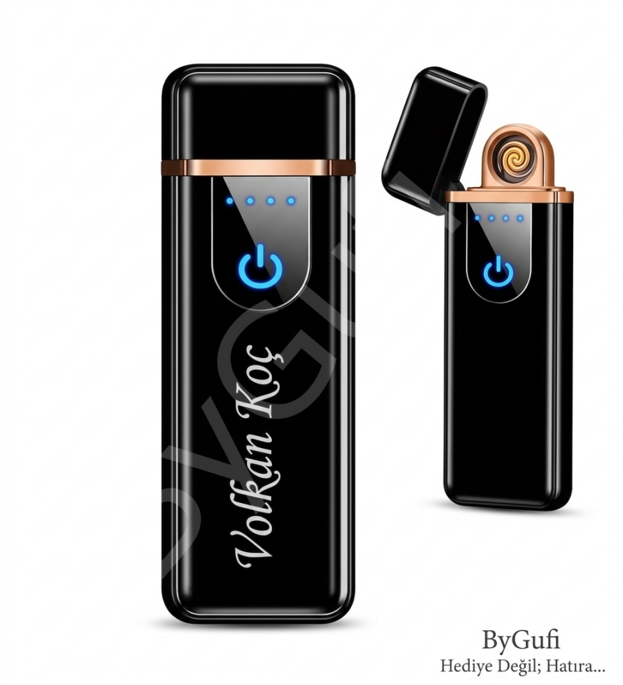 ByGufi Kişiye Özel İsimli Şarjlı Çakmak