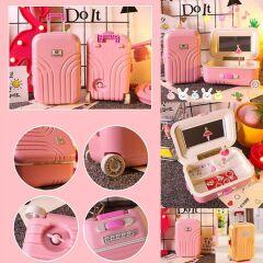 ByGufi Bavul Tasarımlı Müzikli Balerin Takı Kutusu – Dans Eden Balerinli Minyatür Valiz