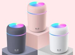 ByGufi Hediyelik H2O Hava Nemlendirici – 300 ml | Renk Değiştiren LED, Ergonomik Tasarım, Ev ve Araba İçin