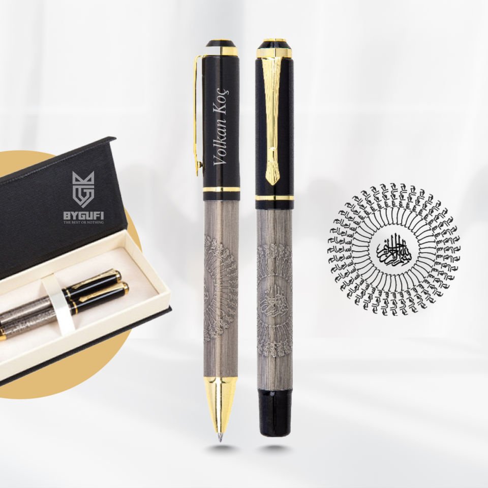 661-RT KABARTMA FİGÜRLÜ METAL ROLLER & TÜKENMEZ KALEM SETİ