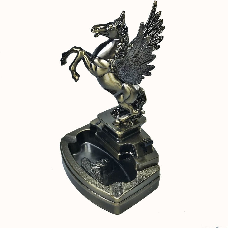 Kişiye Özel Metal Çakmaklı Masa Küllüğü - PEGASUS