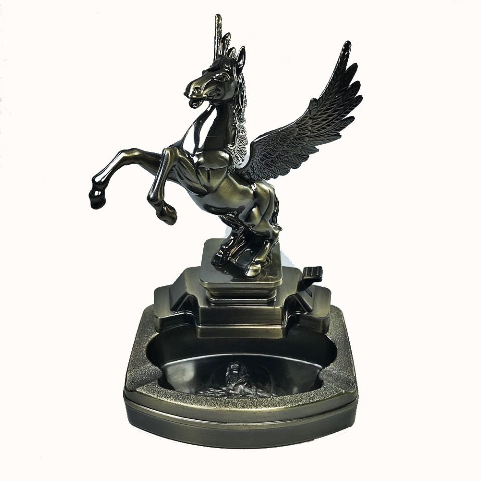 Kişiye Özel Metal Çakmaklı Masa Küllüğü - PEGASUS
