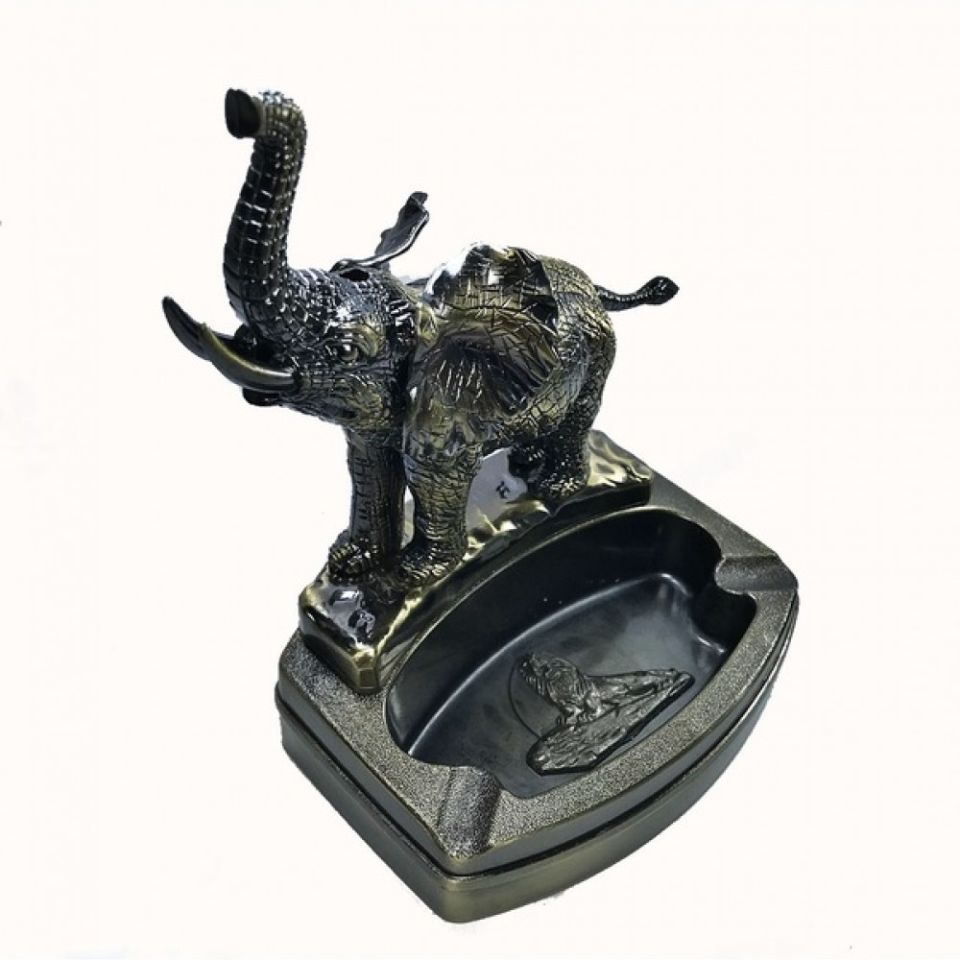 Kişiye Özel Metal Çakmaklı Masa Küllüğü - FİL