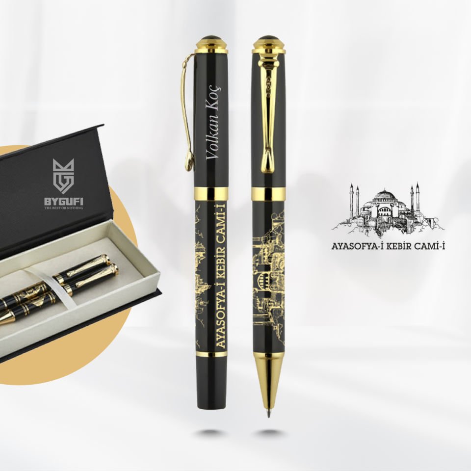 685-RT KABARTMA FİGÜRLÜ METAL ROLLER & TÜKENMEZ KALEM SETİ