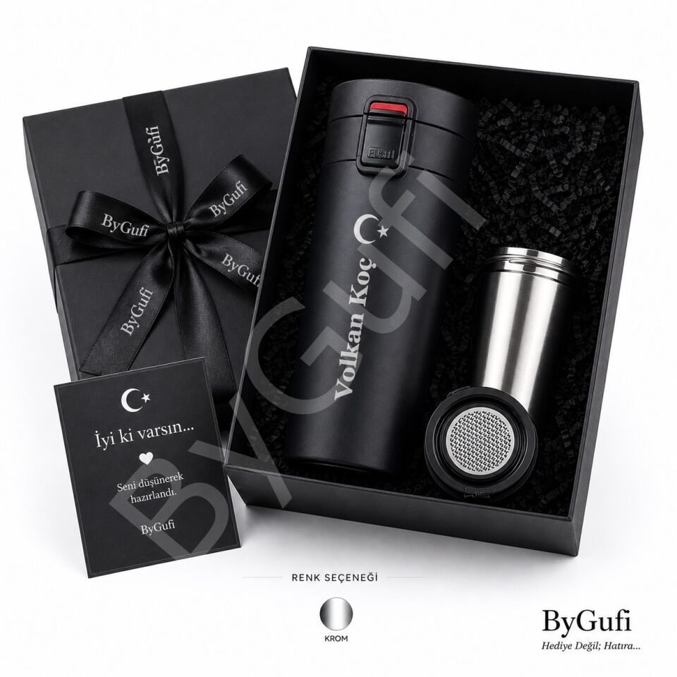 ByGufi Kişiye Özel Hediye Termos