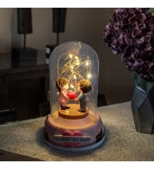 ByGufi Hediyelik Kalbimin Tek Sahibi Işıklı Küre | Romantik, Dekoratif Fanus