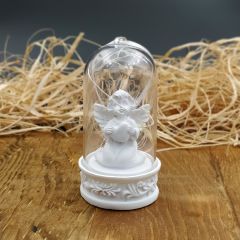 ByGufi Masum Melek Işıklı Fanus | Hediyelik Dekoratif Lamba, Romantik ve Şık Hediye