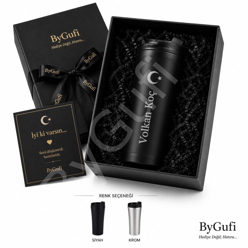 ByGufi Kişiye Özel Hediye Termos