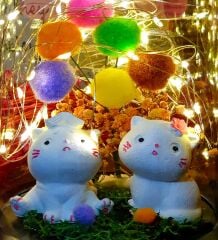 ByGufi Best Friends Cat Işıklı Teraryum – Sevimli Kediler, LED Işıklı, Dekoratif, Hediyelik, Özel Tasarım