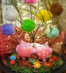 ByGufi Best Friends Baykuş Işıklı Teraryum – LED Işıklı, Dekoratif, Hediyelik, Özel Tasarım