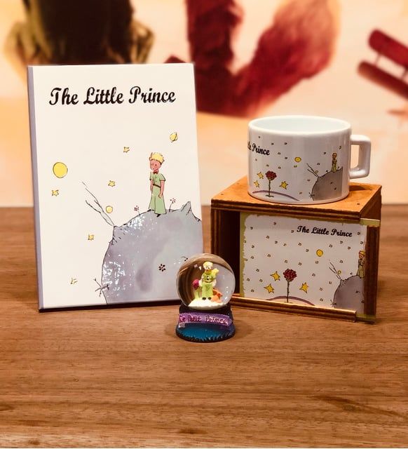 ByGufi Küçük Prens 3’lü Hediye Seti – Not Defteri, Kar Küresi ve Kupa, El Yapımı & El Boyamalı, Sevdiklerinize Özel Hediye