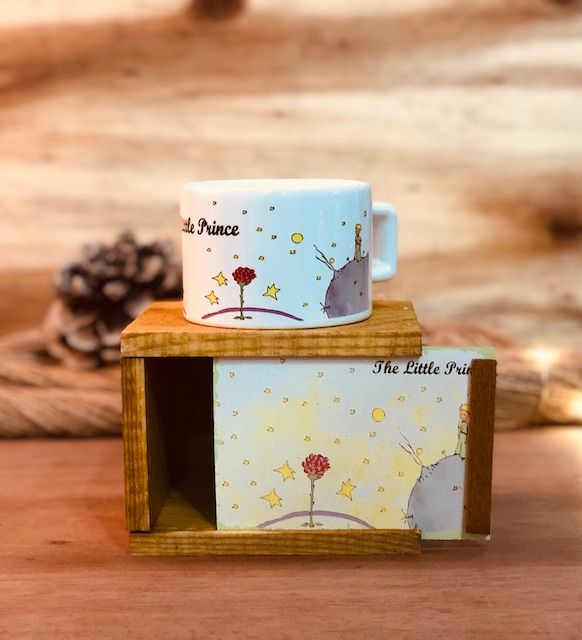 ByGufi Küçük Prens 3’lü Hediye Seti – Not Defteri, Kar Küresi ve Kupa, El Yapımı & El Boyamalı, Sevdiklerinize Özel Hediye