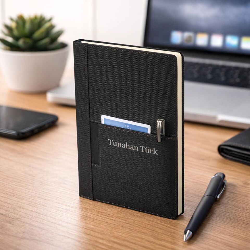 ByGufi İsme Özel Hediye Termo Deri Defter