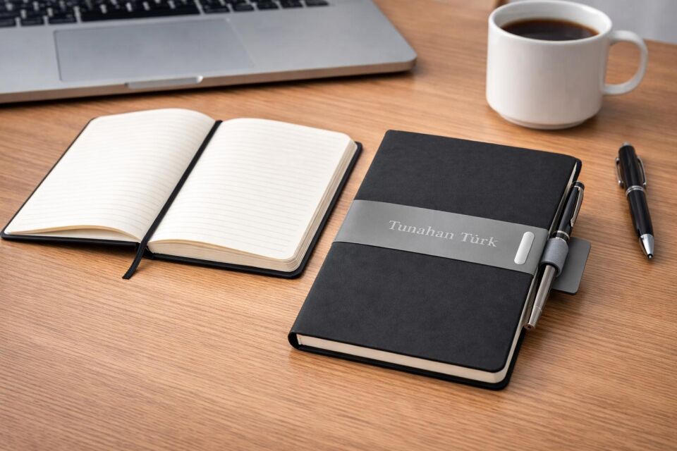 ByGufi İsme Özel Hediye Termo Deri Defter