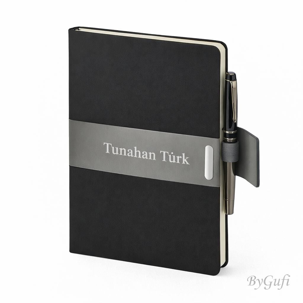 ByGufi İsme Özel Hediye Termo Deri Defter