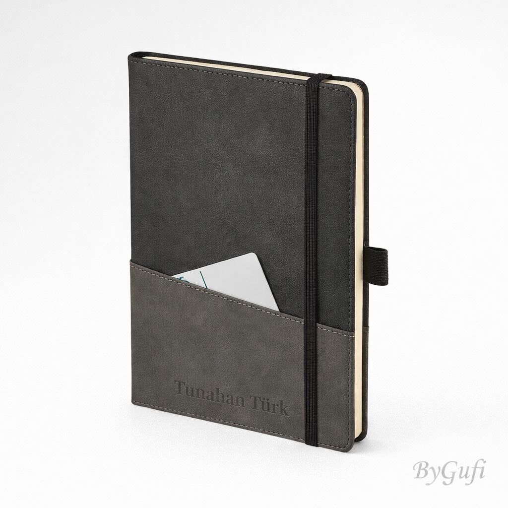 ByGufi İsme Özel Hediye Termo Deri Defter