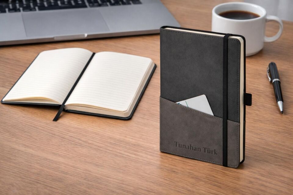 ByGufi İsme Özel Hediye Termo Deri Defter