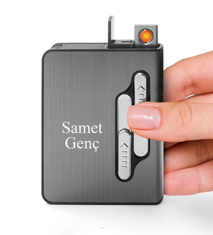 ByGufi İsme Özel Elektronik Şarjlı Çakmak - Tabaka