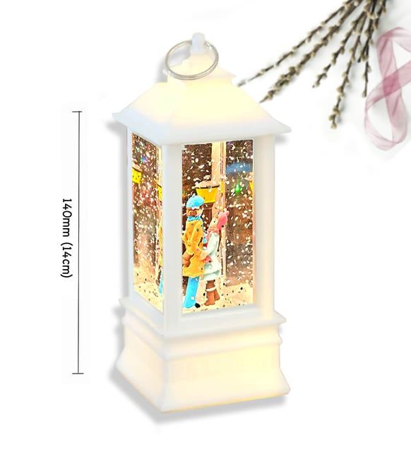 ByGufi Kişiye Özel Sokak Lambası Romantik Aşıklar Işıklı Sim Kar Küresi | Hediye