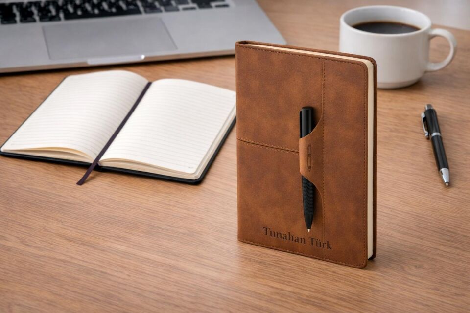 ByGufi İsme Özel Hediye Deri Defter