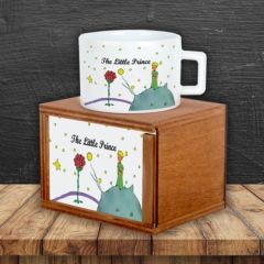 ByGufi Hediyelik Küçük Prens Kutulu Kupa | Ahşap Kutulu, Canlı Baskı, Porselen Kupa