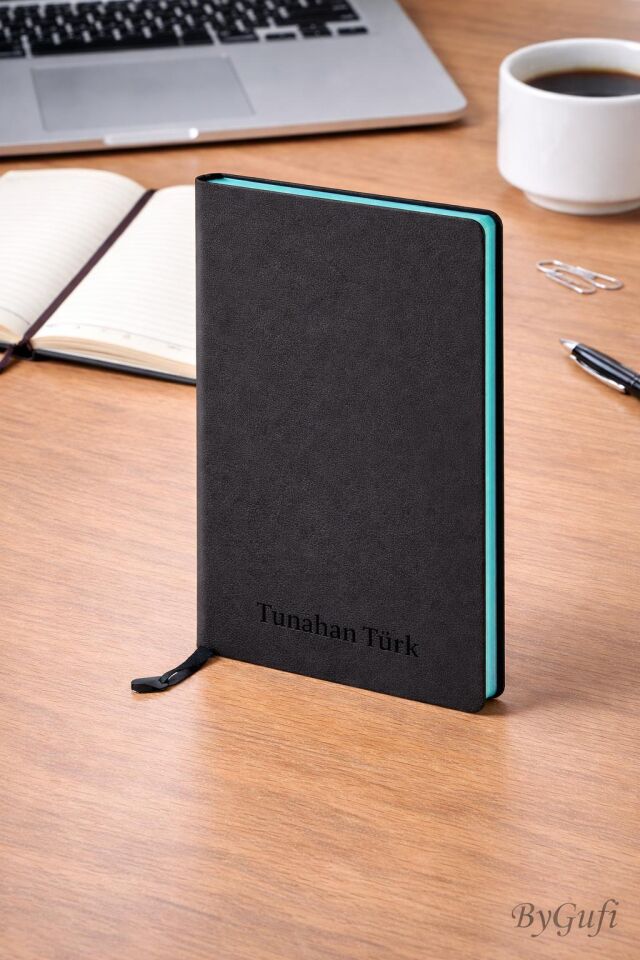 ByGufi Kişiye Özel Hediye Yumuşak Kapaklı Deri Defter