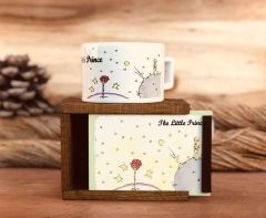 ByGufi Hediyelik Küçük Prens Kutulu Kupa | Ahşap Kutulu, Canlı Baskı, Porselen Kupa