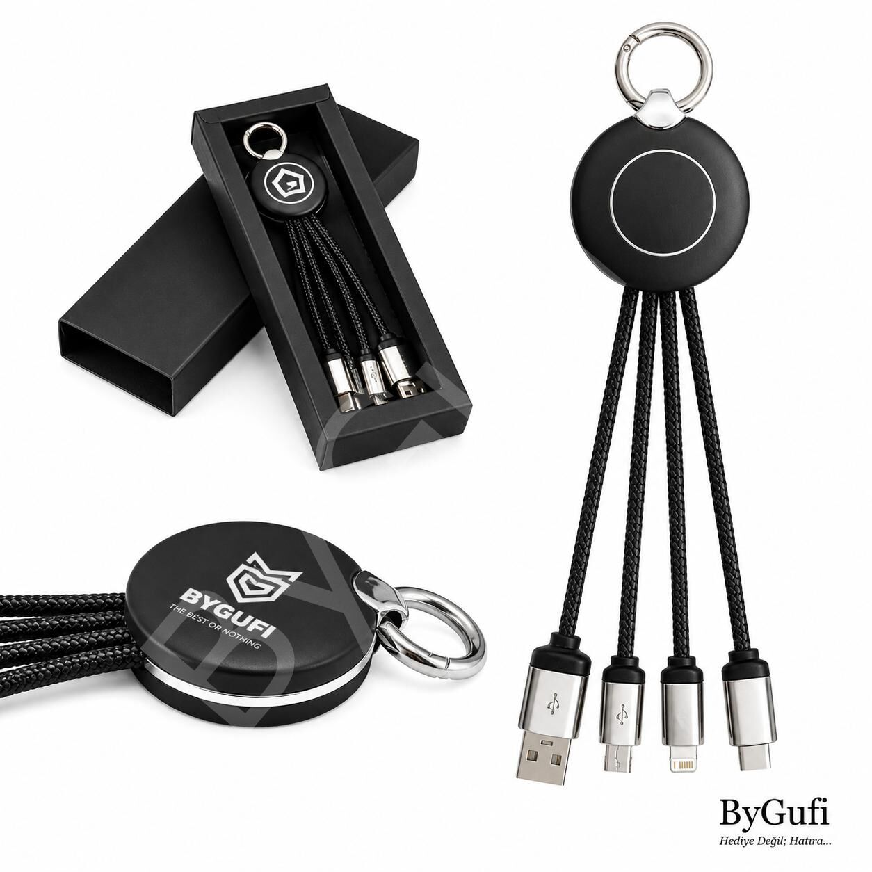 ByGufi Kişiye Özel Hediye Çoklu Kablo | USB