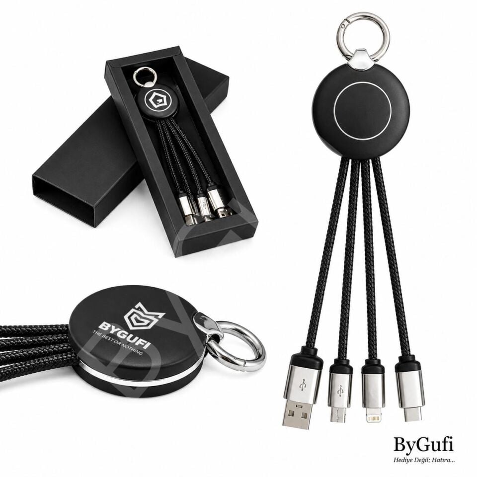 ByGufi Kişiye Özel Hediye Çoklu Kablo | USB