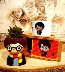 ByGufi Hediyelik Harry Potter Kutulu Kupa | Ahşap Kutulu, Canlı Baskı, Porselen Kupa