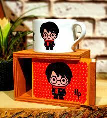 ByGufi Hediyelik Harry Potter Kutulu Kupa | Ahşap Kutulu, Canlı Baskı, Porselen Kupa