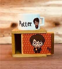 ByGufi Hediyelik Harry Potter Kutulu Kupa | Ahşap Kutulu, Canlı Baskı, Porselen Kupa