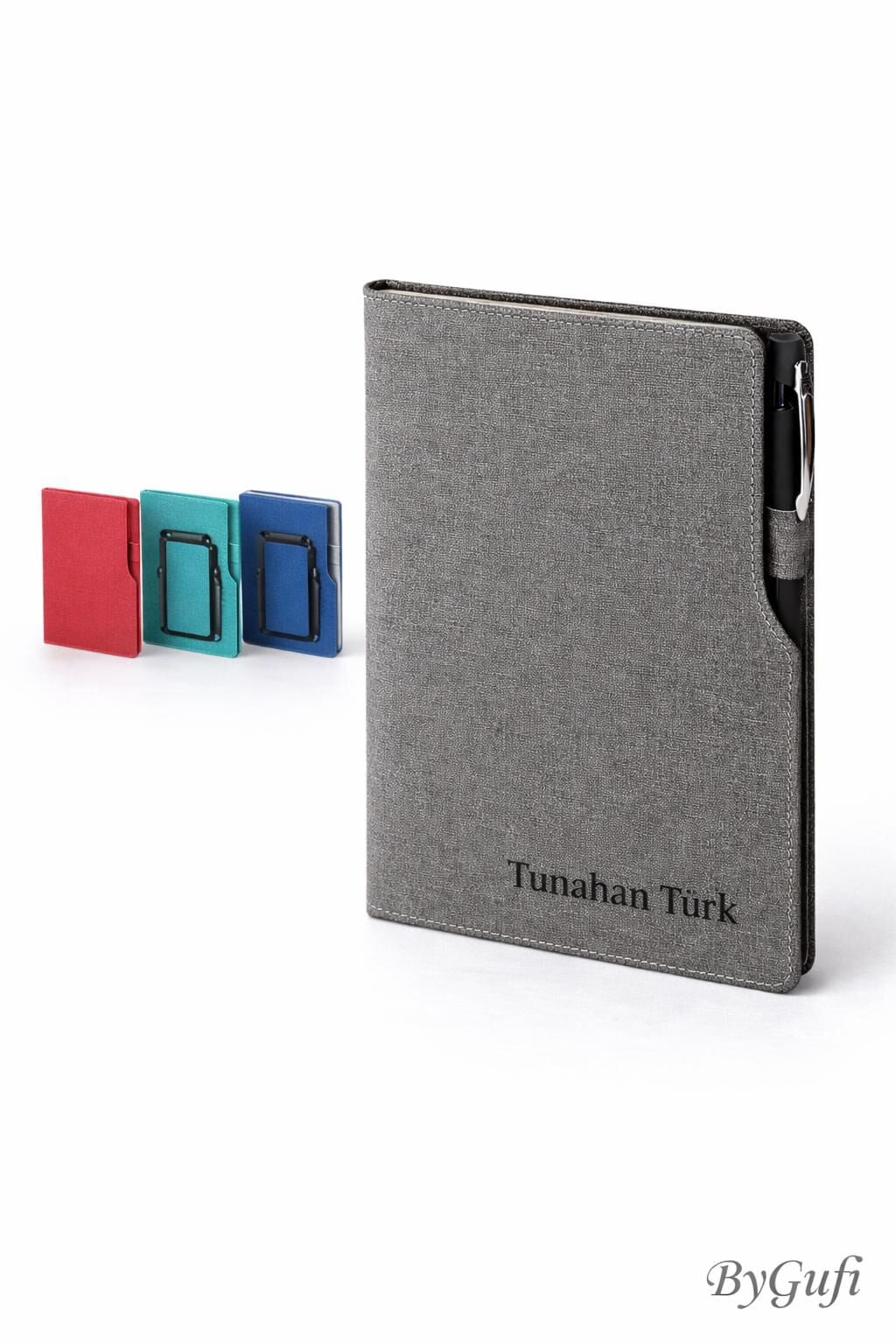 ByGufi İsme Özel Hediye Deri Defter